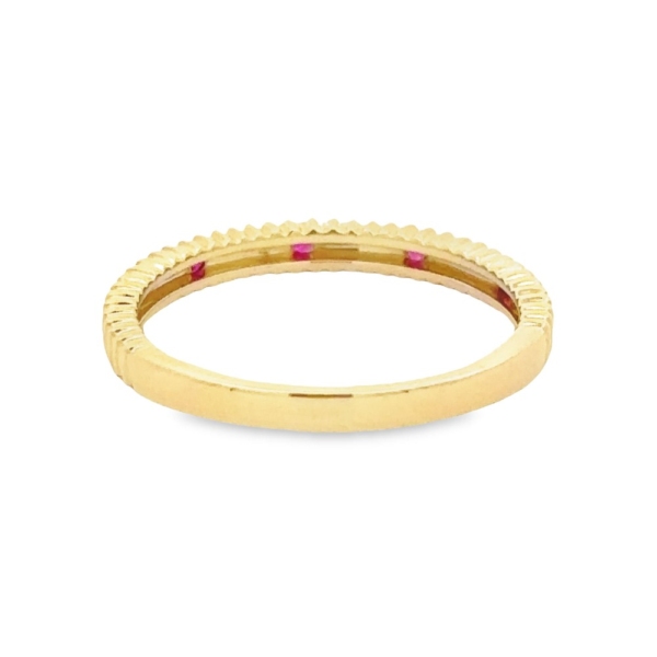 Wedding / Stackable / Anniversary Ruby Ring in Yellow Gold