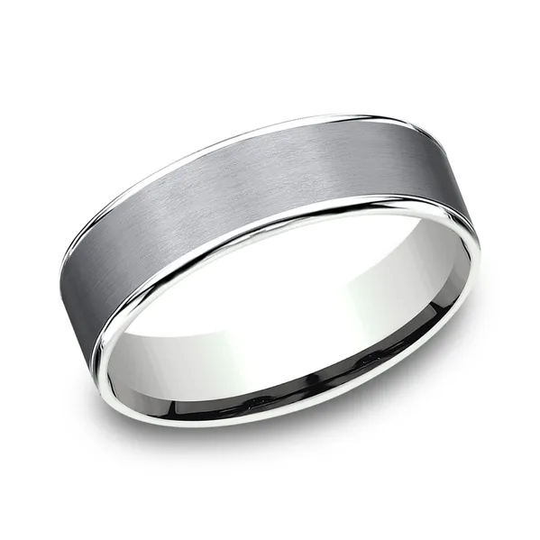 Grey Satin Eclipse Wedding Ring