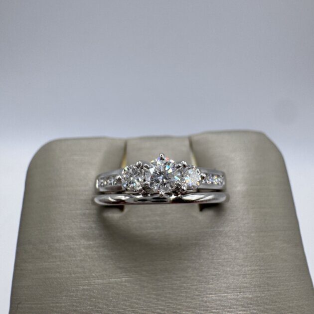 Bridal Set Rings White Gold-Diamond Wedding Set