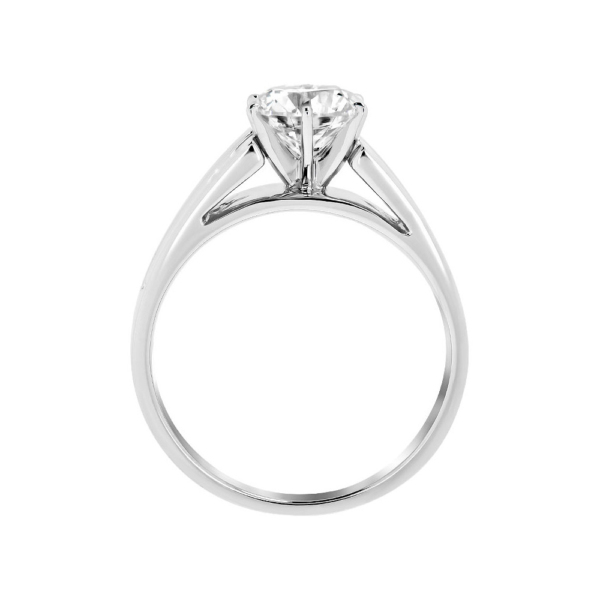 Semi Diamond ring in White Gold