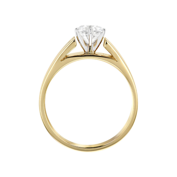 Semi Diamond ring in yellow Gold