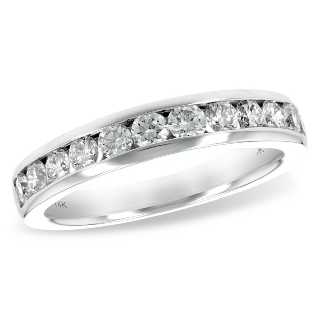 Classic Round Diamond Wedding Band