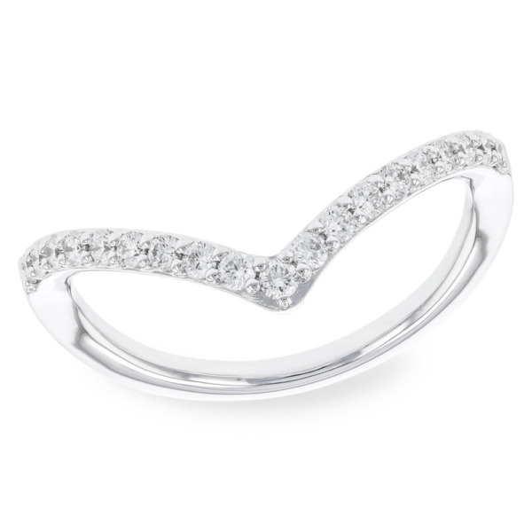 Lovely Curved Diamond Band