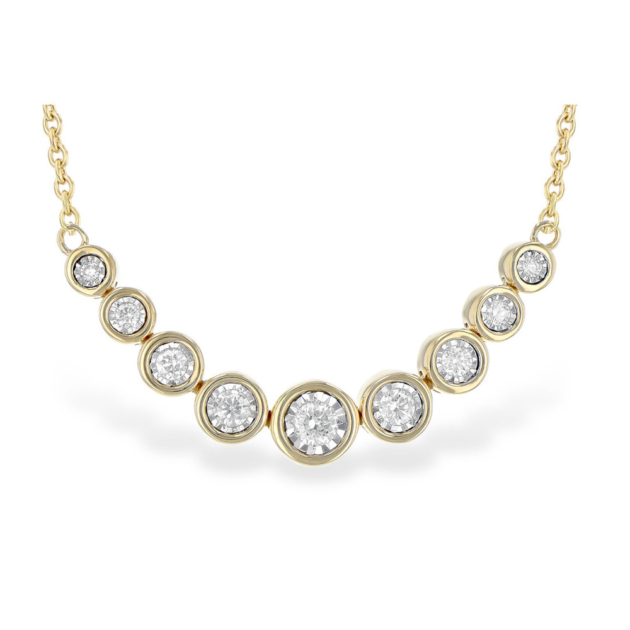 Necklace in Yellow Gold With Diamonds