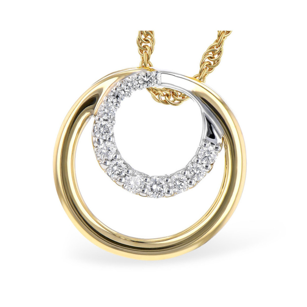 Necklace in Yellow Gold With Diamonds