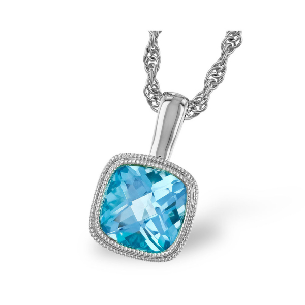 Topaz Necklace With Diamonds