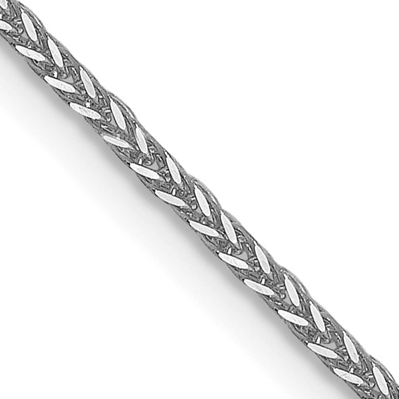 Leslie's 14K White Gold 1mm D/C Quadra Wheat Chain