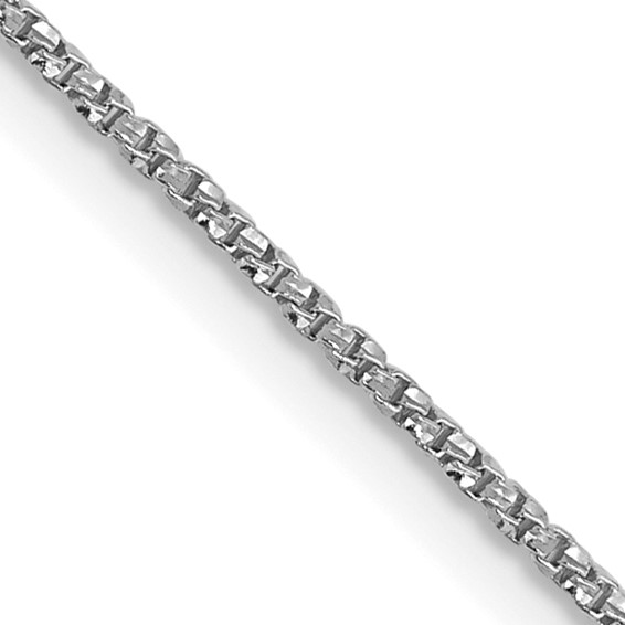 Leslie's 14K White Gold .9mm D/C Twisted Box Chain