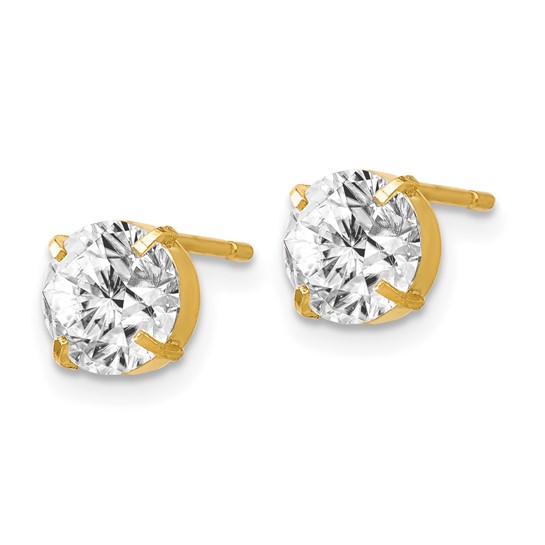 Leslies 14k CZ Stud Earrings