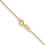 Leslie's 14K .5mm Baby Box with Spring Ring Clasp Chain