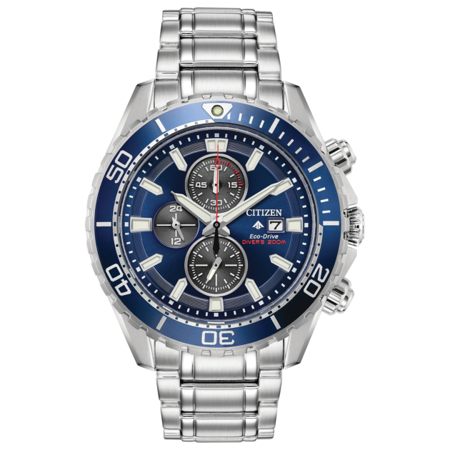 Men's Citizen Eco-Drive® Promaster Diver Chronograph Watch with Dark Blue Dial