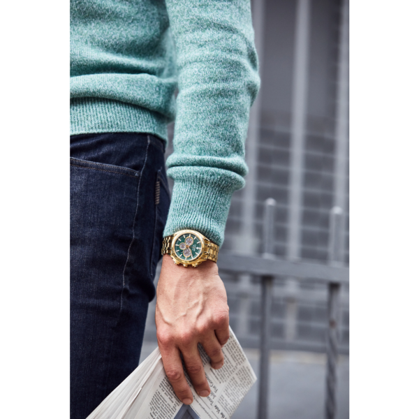 Citizen Men's Eco-Drive Carson Gold Tone Chronograph Stainless Steel Watch