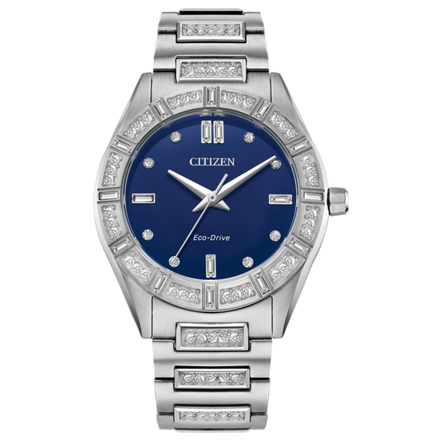 Citizen Eco-Drive Silhouette Crystal Stainless Steel Bracelet Watch | 34mm