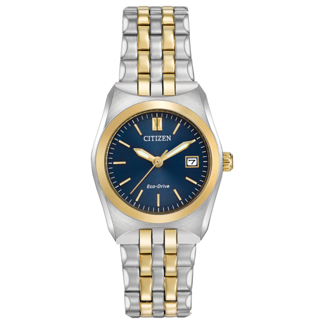 Ladies' Citizen Eco-Drive Corso Two-Tone Blue Dial Watch | 28mm