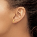 Leslie's 14K Gold Polished Cross Post Earrings - Image 5