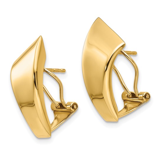 Leslie's 14K Polished Omega Back Earrings