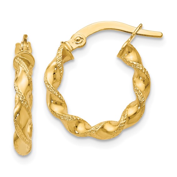 Leslie's 14K Twisted Hoop Earrings