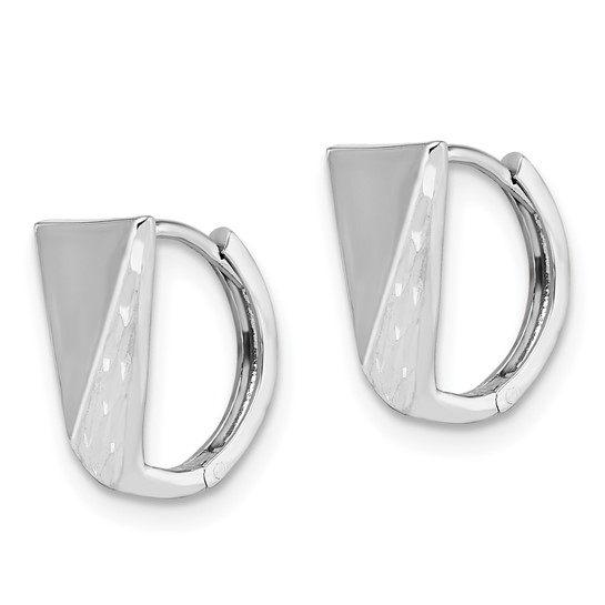 Leslie's 14k White Gold Polished Huggie Earrings