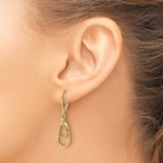 Leslie's 14K Polished Teardrop Dangle Leverback Earrings