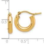Leslie's 14k Polished 3mm Polished Hoop Earrings