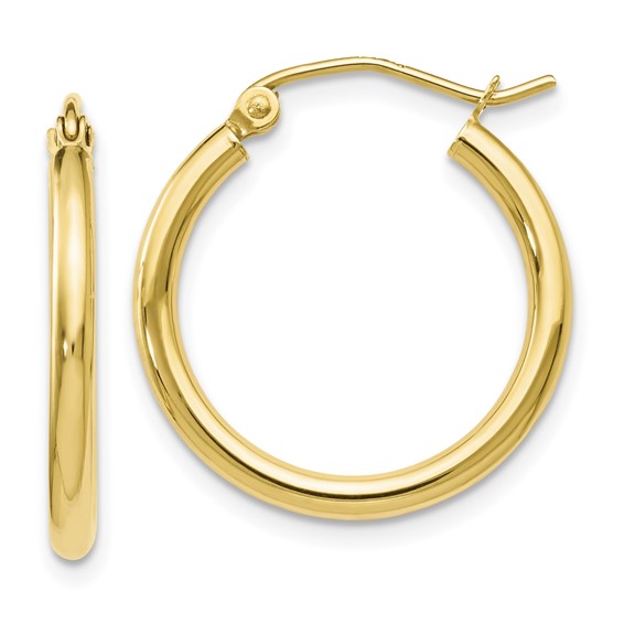 Leslie's 10K Polished Hinged Hoop Earrings