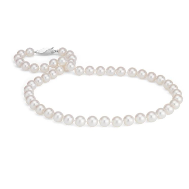 14KT White Imperial Signature High Luster Akoya Pearl Strand