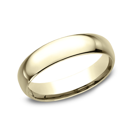 Regular Dome Comfort fit Wedding Band Metal: 14K Yellow Gold Width: 5mm Regular dome comfort fit