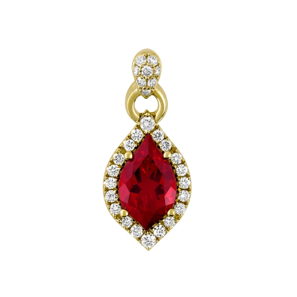 Ruby Pendant with diamonds