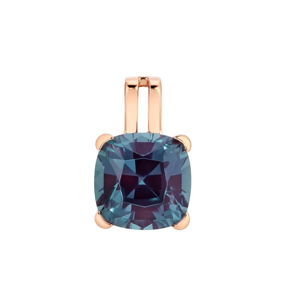 14K Rose Gold Alexandrite Pendant With Diamonds