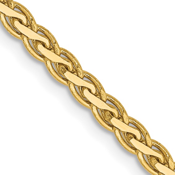 14K 18 inch 2.8mm Flat Wheat with Lobster Clasp Chain