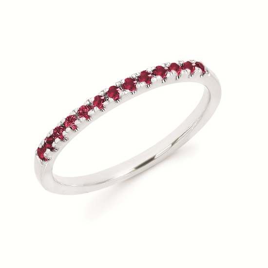 Ruby Stackable Birthstone Band In 14K Gold (July)