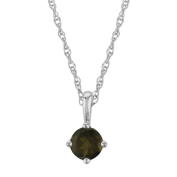 14KT Yellow Gold 4MM SMOKEY QUARTZ - Image 3