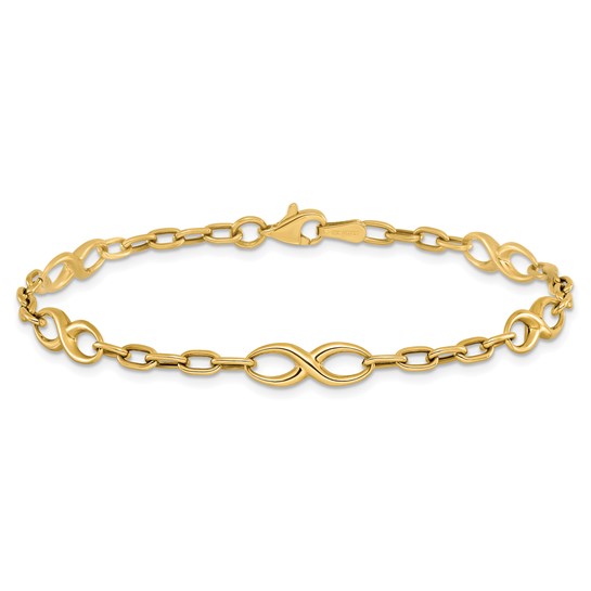 Leslie's 10K Polished Link Bracelet