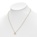 Leslie's 14K Polished Triangle with 2 in ext. Necklace
