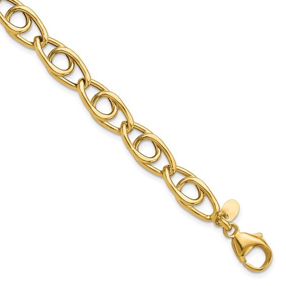 Leslie's 14k Polished Fancy Link Bracelet