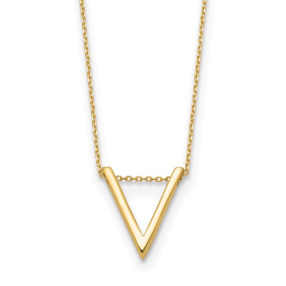 Leslie's 14K Polished V Necklace