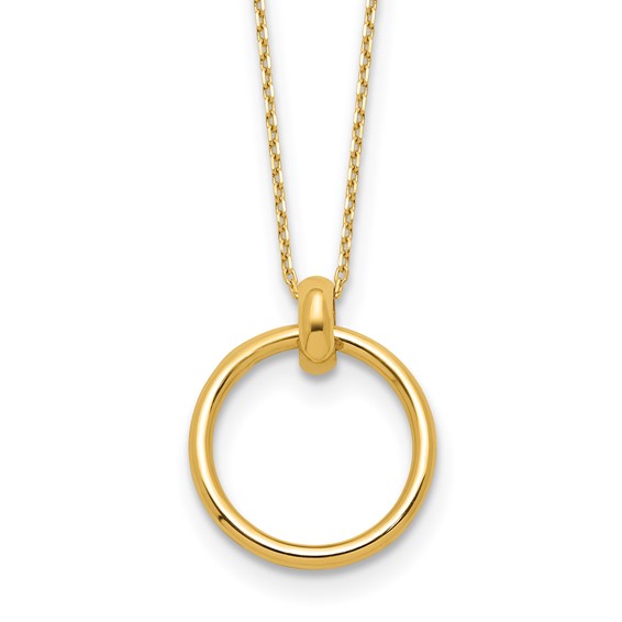 Leslie's 14K Polished Circle Necklace