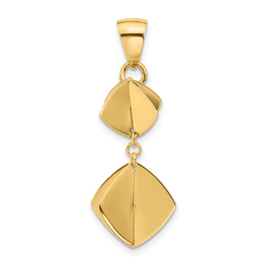 Leslie’s 14K Polished Fancy Dangle Pendant