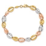 Leslie's 14K Tri-color Fancy Link Bracelet - Image 2