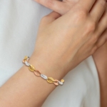 Leslie's 14K Tri-color Fancy Link Bracelet - Image 3