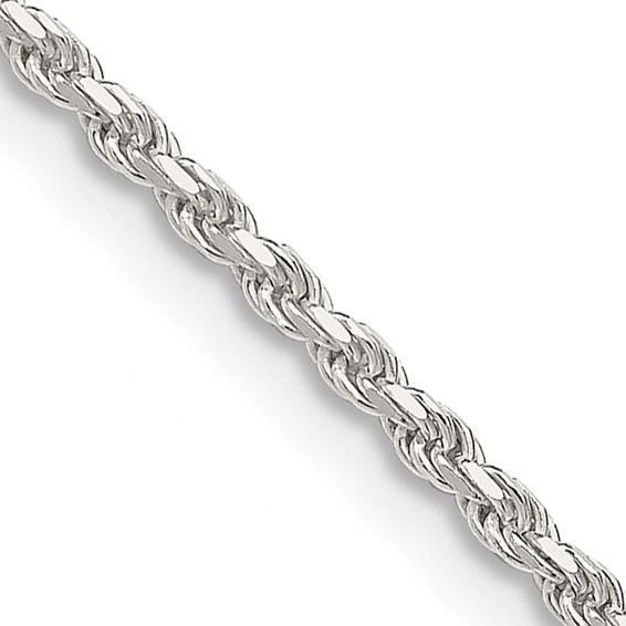 Sterling Silver 1.85mm Diamond-cut Rope Chain