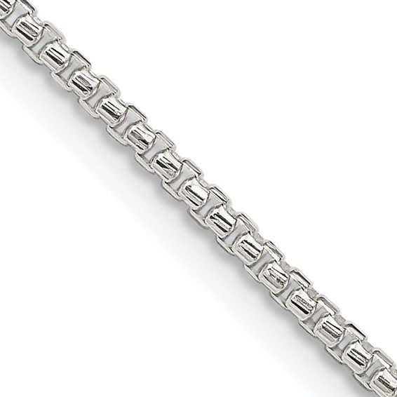 Sterling Silver 1.75mm Diamond-cut Round Box Chain