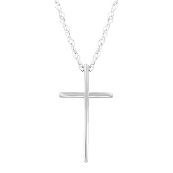 Sterling Silver SWEDGED CROSS W/CHAIN