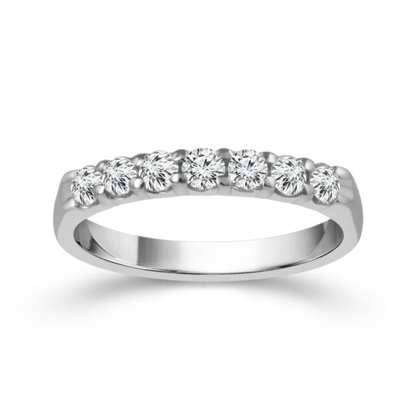 Diamond 7 stone Band 0.50 ct tw Round 14k White Gold