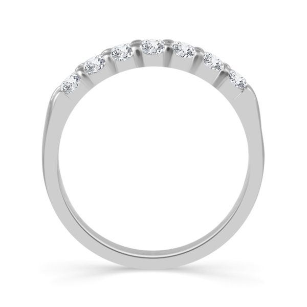 Diamond 7 stone Band 0.50 ct tw Round 14k White Gold - Image 2