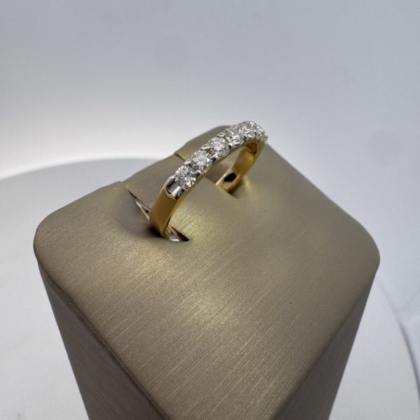 Diamond 7 stone Band 0.50 ct tw Round 14k Gold - Image 7