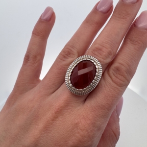 Whitney Kelly Vintage Carnelian Ring | 925 Sterling Silver | Size 7