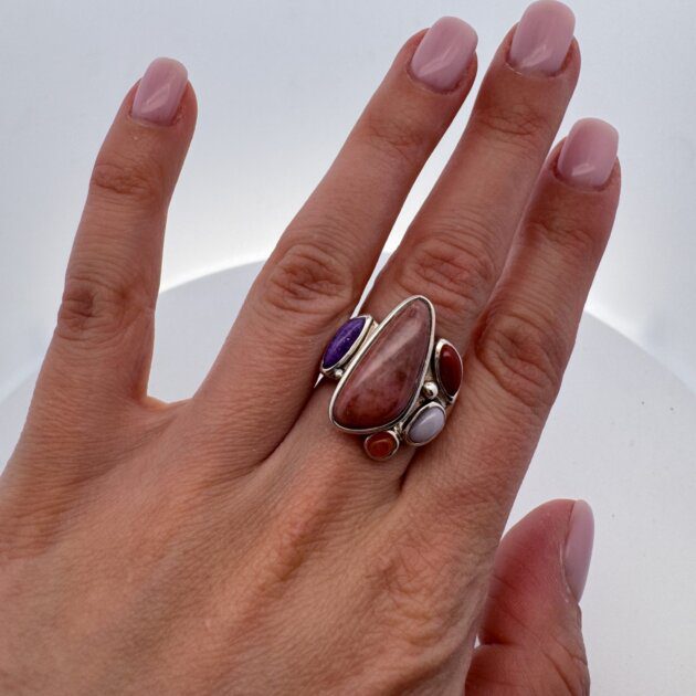 Whitney Kelly Multicolor Gemstone Ring | 925 Sterling Silver | Size 6