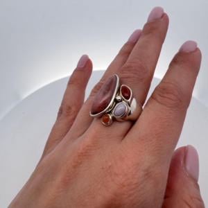 Whitney Kelly Multicolor Gemstone Ring | 925 Sterling Silver | Size 6