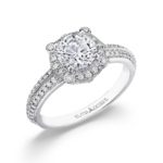 Diamond Engagement Ring 18KT White Gold Dia 0.25 CT, Center 1.0CT CZ